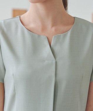 Tiaclasse 【小倉優子さん着用・洗える】フラップ付きミディアム丈フレアワンピース ミント