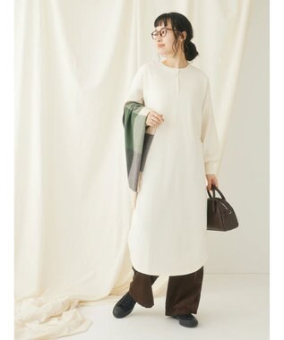 CRAFT STANDARD BOUTIQUE 裏起毛ヘンリーワンピース Ivory