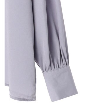 earth music&ecology ケープカラーブラウス Grayish Blue