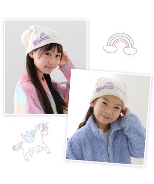 Mother garden マザーガーデン ユニコーン キッズ ニット帽子 《ホワイト》 ホワイト