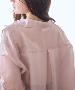 WEGO 【シワになりにくい/手洗い可】シアーBIGシャツ ライトピンク