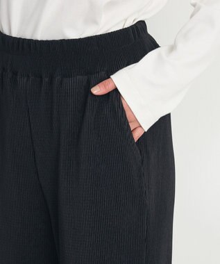 CRAFT STANDARD BOUTIQUE セルフカットイージープリーツパンツ Black