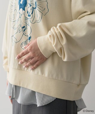 Green Parks ミッキー＆フレンズ／裏毛プルオーバー Ivory