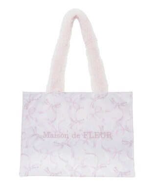 Maison de FLEUR ピンクマニアフリルスクエアトートMバッグ Light Pink