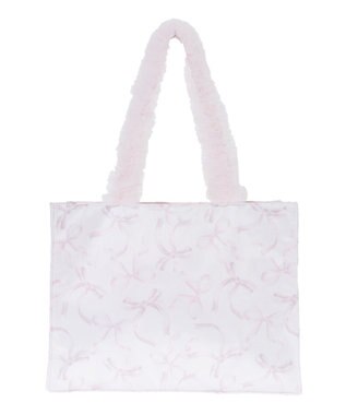 Maison de FLEUR ピンクマニアフリルスクエアトートMバッグ Light Pink