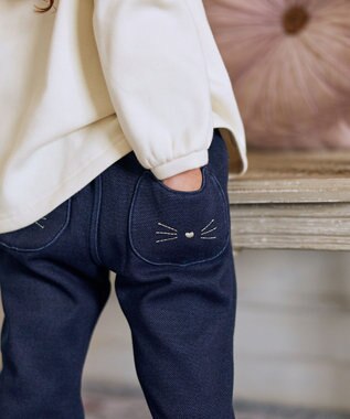 ANY KIDS 7days 裏シャギーガーリーパンツ インディゴ