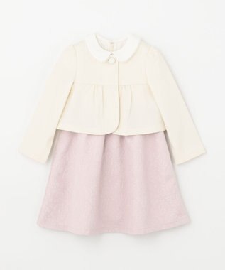 組曲 KIDS 【110-130cm】ジャガード セットアップ ピンク系