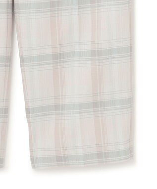 ICB 【洗える】TRドビーチェック ストレートパンツ トープ系