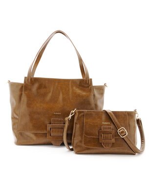 MioFIRANO バックル付きトートバッグ＆ショルダーバッグセット 2WAY A4サイズ対応　FIRANO フィラノ KHAKI
