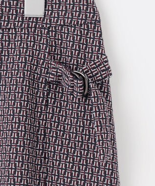 J.PRESS LADIES 【洗える】幾何ジャカード スカート ネイビー系5