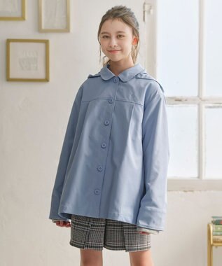 組曲 KIDS 【150-170㎝】3Way アウター サックス×グレー