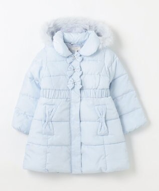 ANY KIDS 【洗濯機OK】中綿Aラインロングコート サックスブルー