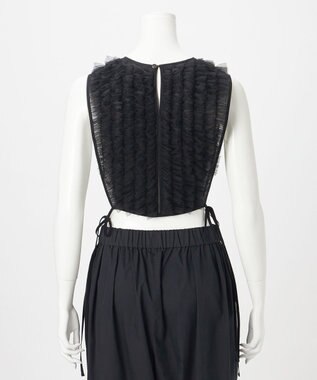 23区 【GOLD LABEL】コットンオーガンジー ジレコンビ ブラウス ブラック系