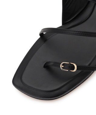 BEIGE， 【一部店舗限定】HENRI EN VARGO /  MARGARET / フラットサンダル Black