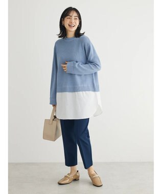 Green Parks ニットドッキングチュニック Blue