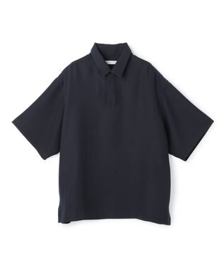 UNFILO MENS ダブルクロス ポロシャツ ネイビー