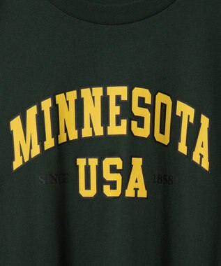 WEGO 【ユニセックス着用ITEM】カレッジロゴプリントT（SS） ダークグリーン