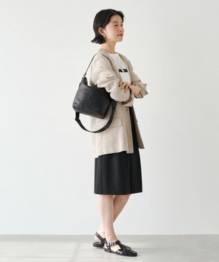 russet 《WEB限定》スタンダードミニショルダーバッグ <エンボスモノグラム>(CE-1718-WEB) Black