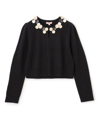 TOCCA 【洗える】FLOWER BONBON カーディガン ブラック系