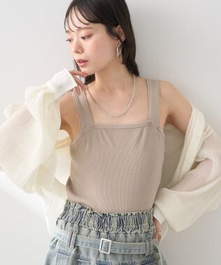 earth music&ecology ワイドストラップキャミソール Beige