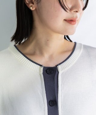 Green Parks アンチピリング前後２Ｗａｙニットカーディガン Ivory