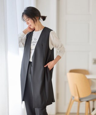 ANY 【ストレッチ/セットアップ可】イージィケアストレッチジレ ブラック