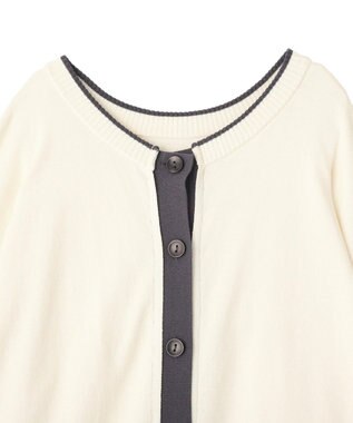 Green Parks アンチピリング前後２Ｗａｙニットカーディガン Ivory
