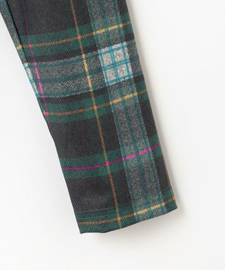 23区GOLF 【WOMEN】チェック長袖ポロシャツ ダークグリーン系3