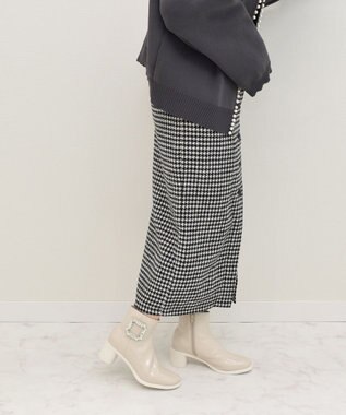 Bridget Birkin 【Bridget Birkin】ビジューバックルレインブーツ アイボリーエナメル