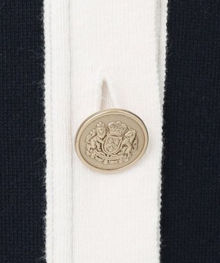 23区 【洗える】コンパクトコットンポリエステル カーディガン ネイビー系