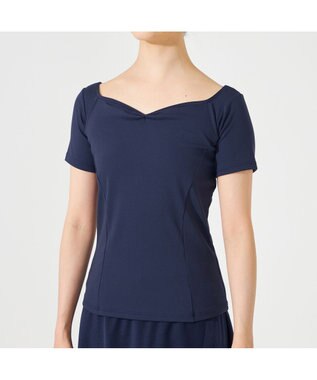Chacott ハーフスリーブトップ ネイビー