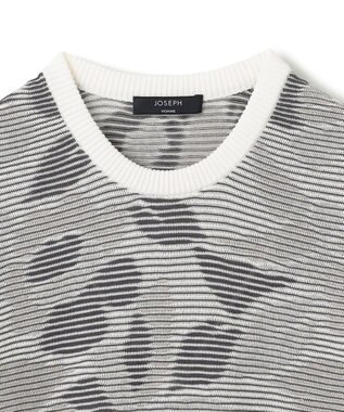 JOSEPH HOMME メキシカンブラインドジャガード　クルーネック半袖ニット アイボリー系5