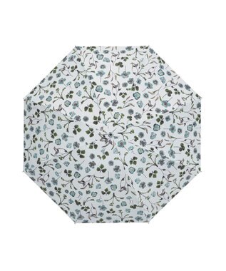 MOONBAT 【晴雨兼用/ 一級遮光/UV99％】フワクール (Fuwacool) 折りたたみ日傘 フワクールホワイト  ボタニカル 軽量 サックスブルー