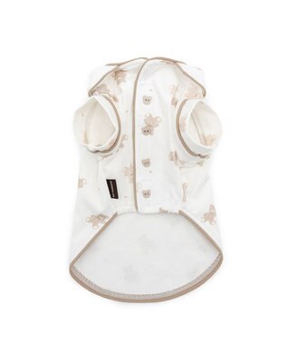 PET PARADISE ペットパラダイス くまさん パジャマ 小型犬 ホワイト×ブラウン