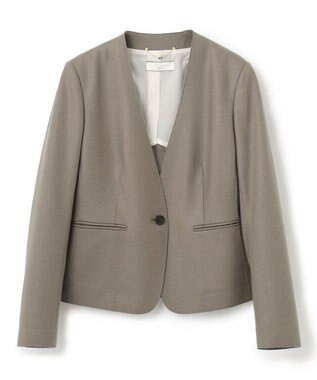 BEIGE， CORBY / ノーカラージャケット C Gray