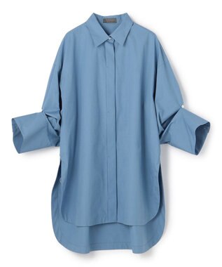 uncrave コットンクロスプレーン BIGシャツ サックス