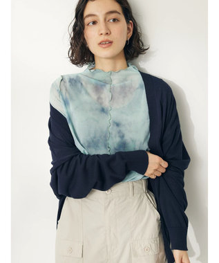 CRAFT STANDARD BOUTIQUE タイダイメッシュボトルネックインナー Light Green