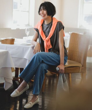 ANY L 【洗濯機可能/ストレッチ】ライトウェイトデニム フェードインディゴ