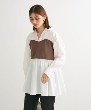 Green Parks ビスチェドッキングチュニック Brown