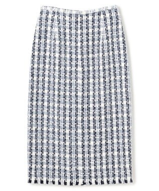 BEIGE， BERYL / ファンシーツイード Iラインスカート Navy Mix