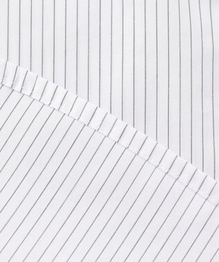 J.PRESS LADIES 【洗える】APESCO ストライプ バンドカラー ブラウス ライトグレー系1