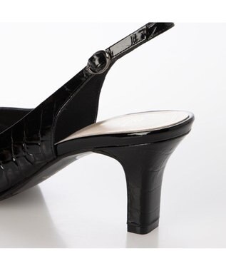 Riz raffinee <Riz raffinee>スクエアカット バックベルトサンダル ブラックカタオシ