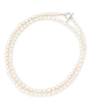 23区 【APPLAUDIR】ランダムバロックパール ロングネックレス シルバー系