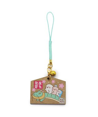  しろたん 木製絵馬 根付け  《運気龍昇》 単品