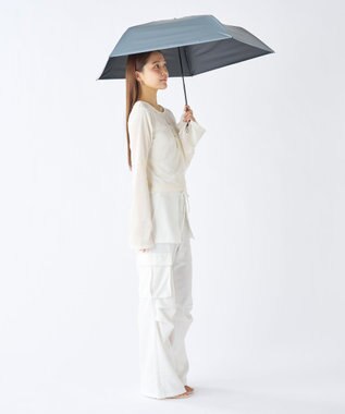 MOONBAT 【遮光100％/超軽量】マジで軽い傘 晴雨兼用 折りたたみ日傘 55cm マジカルテックプロテクション ライトグレー