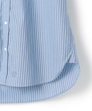 J.PRESS MEN 【WEB・一部店舗限定】コットンブロードストライプ バンドカラーシャツ ブルー系1