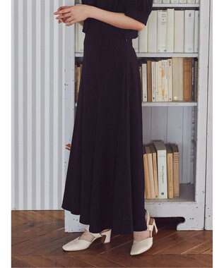 earth music&ecology ジャガードフレアスカート Black