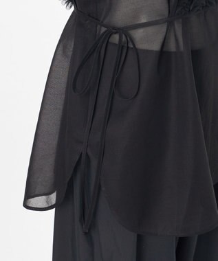 23区 【GOLD LABEL】コットンオーガンジー ジレコンビ ブラウス ブラック系