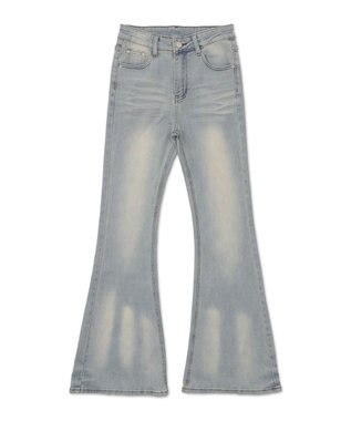 WEGO ブラストストフレアデニムパンツ デニム淡色