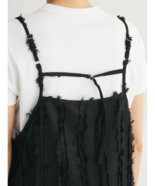 Green Parks フェザージャガードキャミワンピース Black